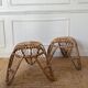 Paire de tabourets en rotin