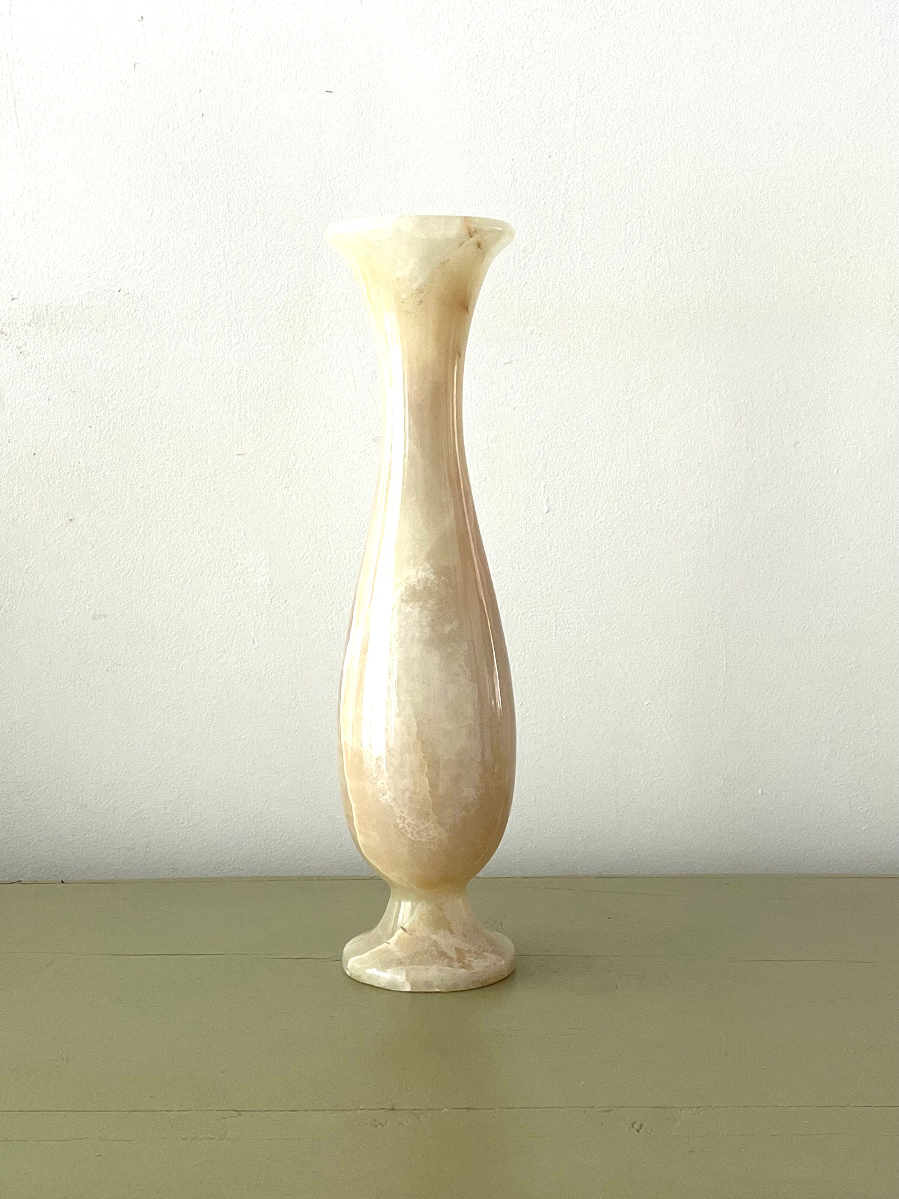 Alabaster candle holder