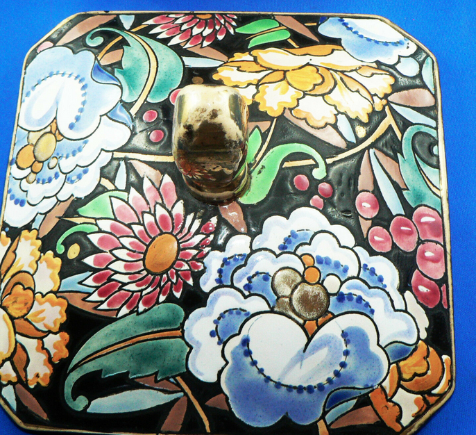 Candy box in earthenware Boch Brothers Kéramis Raymond Chevalier circa 1935