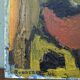 Mid-Century Modern "Affection" Vintage Unframed Figurative Oil Painting