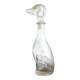 Dachshund dog carafe, Empoli glass, Italy 1960