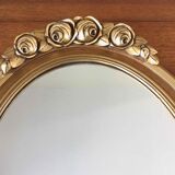 Oval mirror carved gilded wood