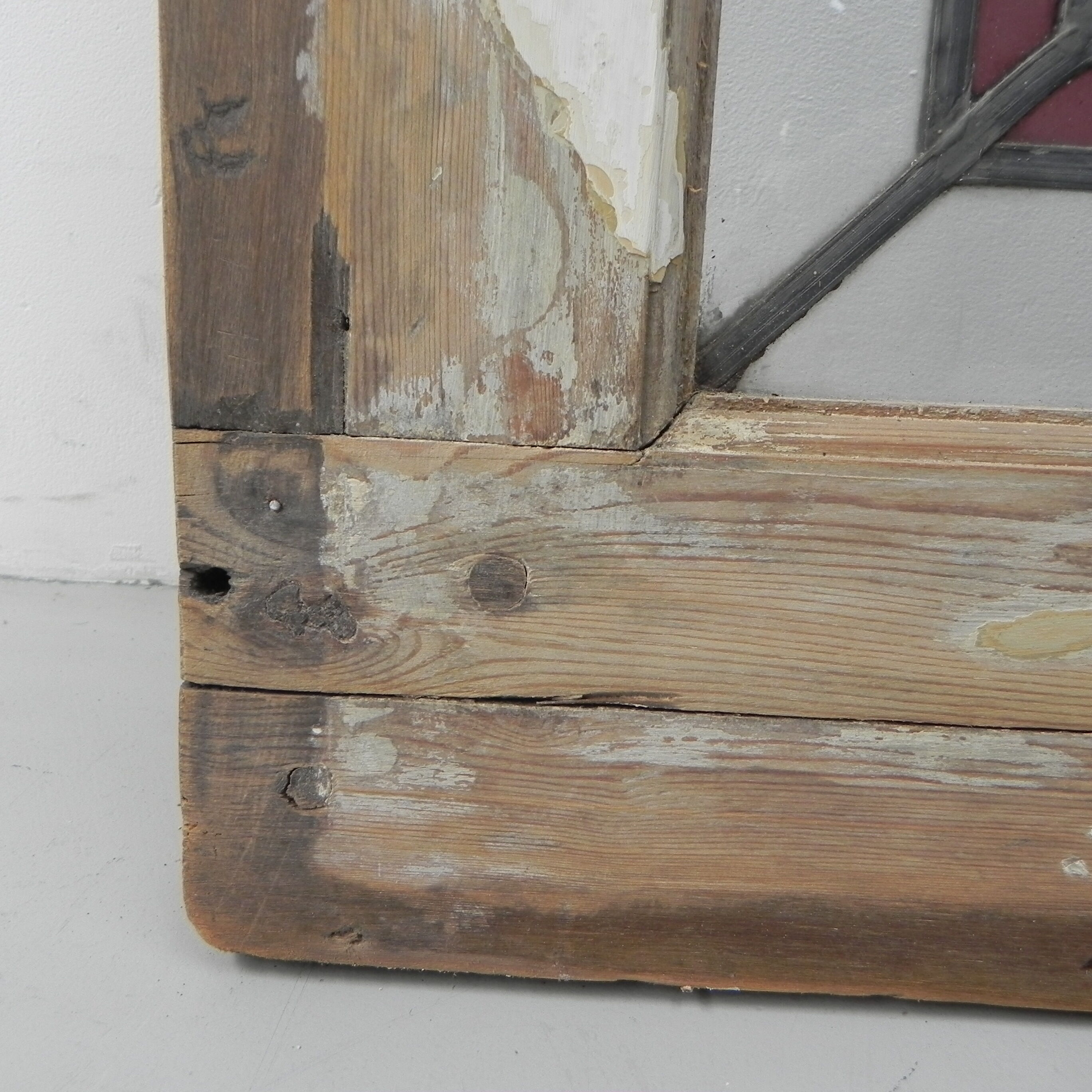 Art Deco stained glass window, 74 x 178 cm