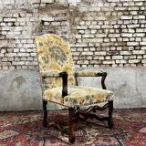 Walnut armchair from louis xiii period from the 17th century