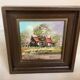 Small spring landscape painting in oil on isorel, signed.