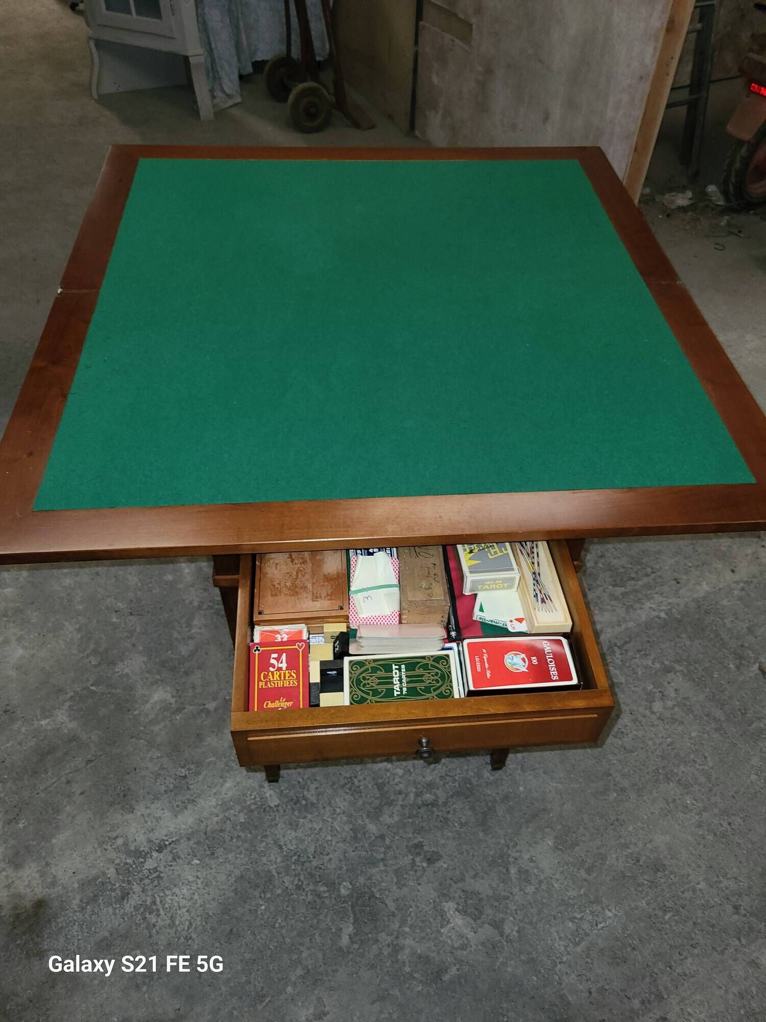 Walnut game table