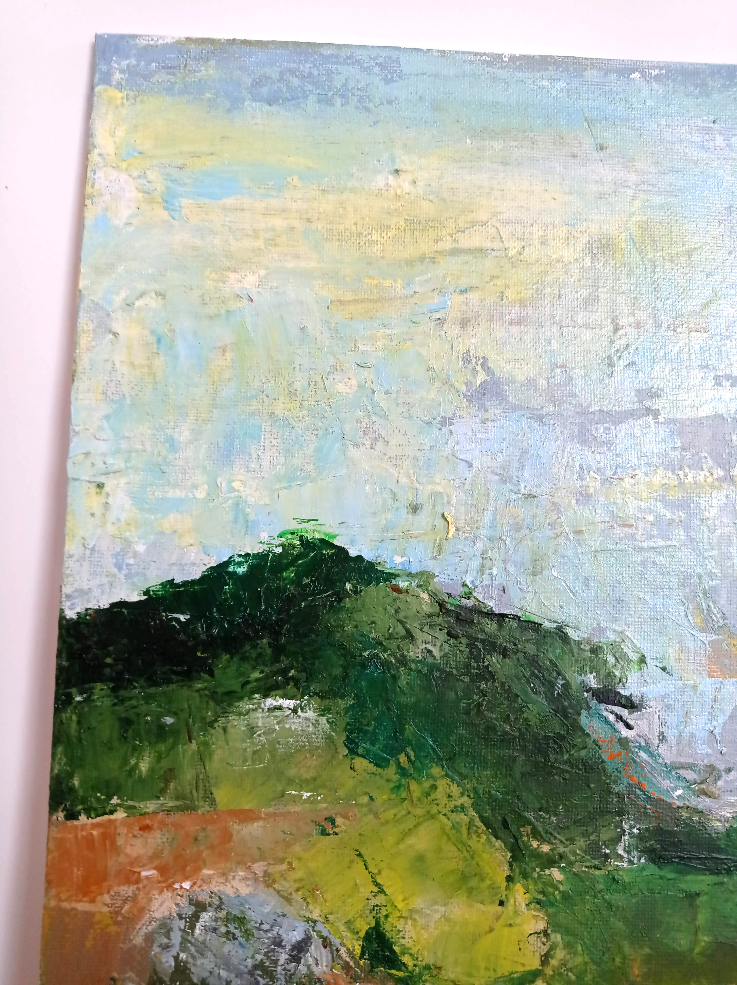 Modern painting - abstract Mediterranean landscape