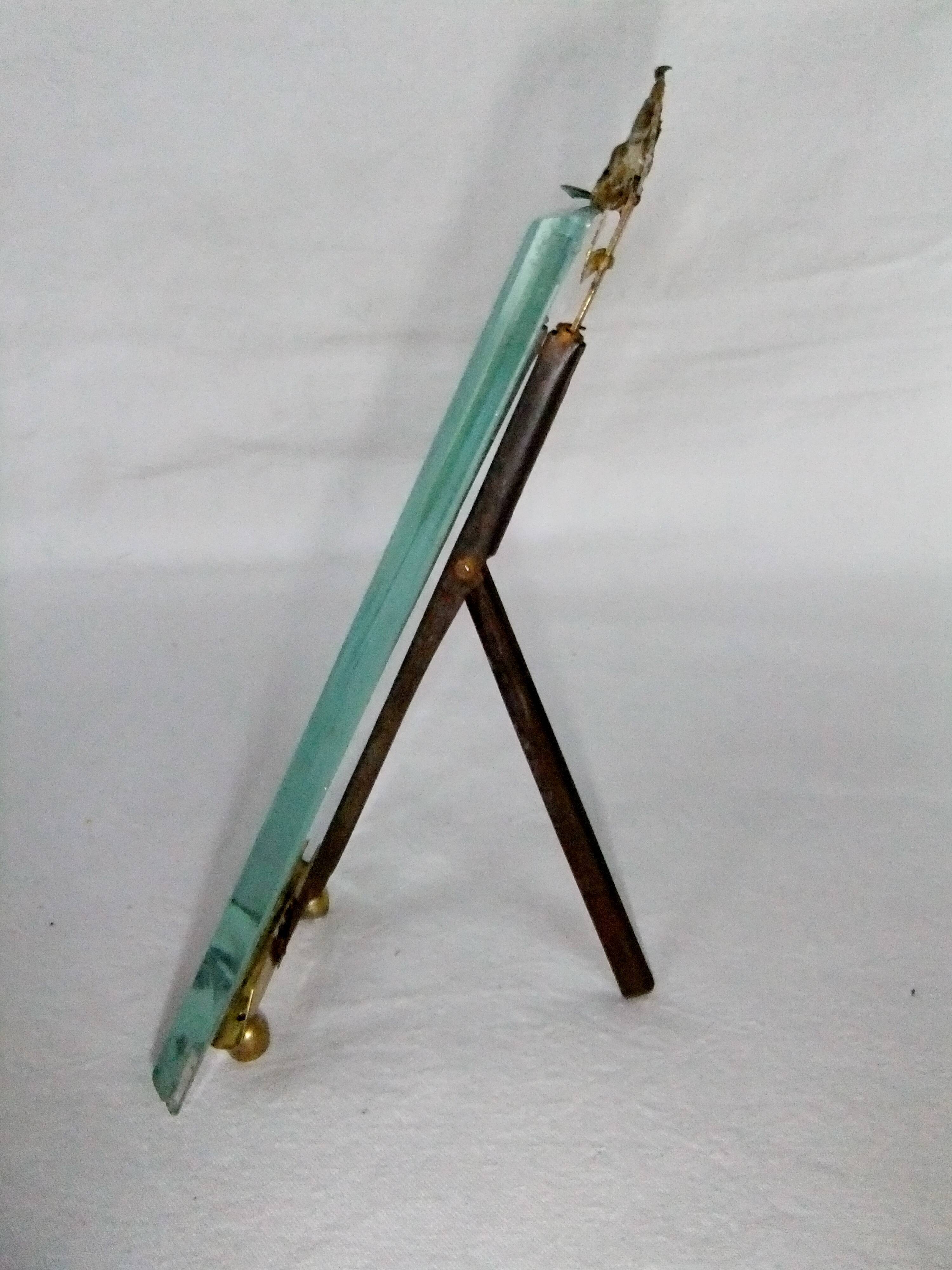 Photo frame photo holder beveled glass Louis XVI acanthus leaves