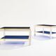 Pair of Flaminia chrome brass side tables by Willy Rizzo 1970