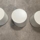 Modules / poufs design blancs inclinés – lot de 3