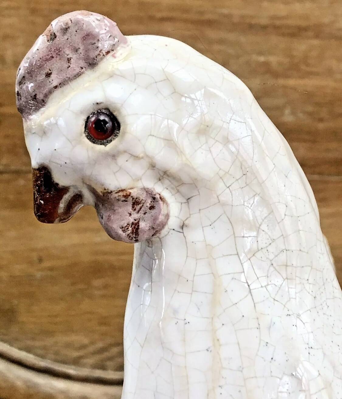 Terracotta hen Bavent XIX sulphide eyes