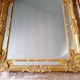 Carved wood mirror