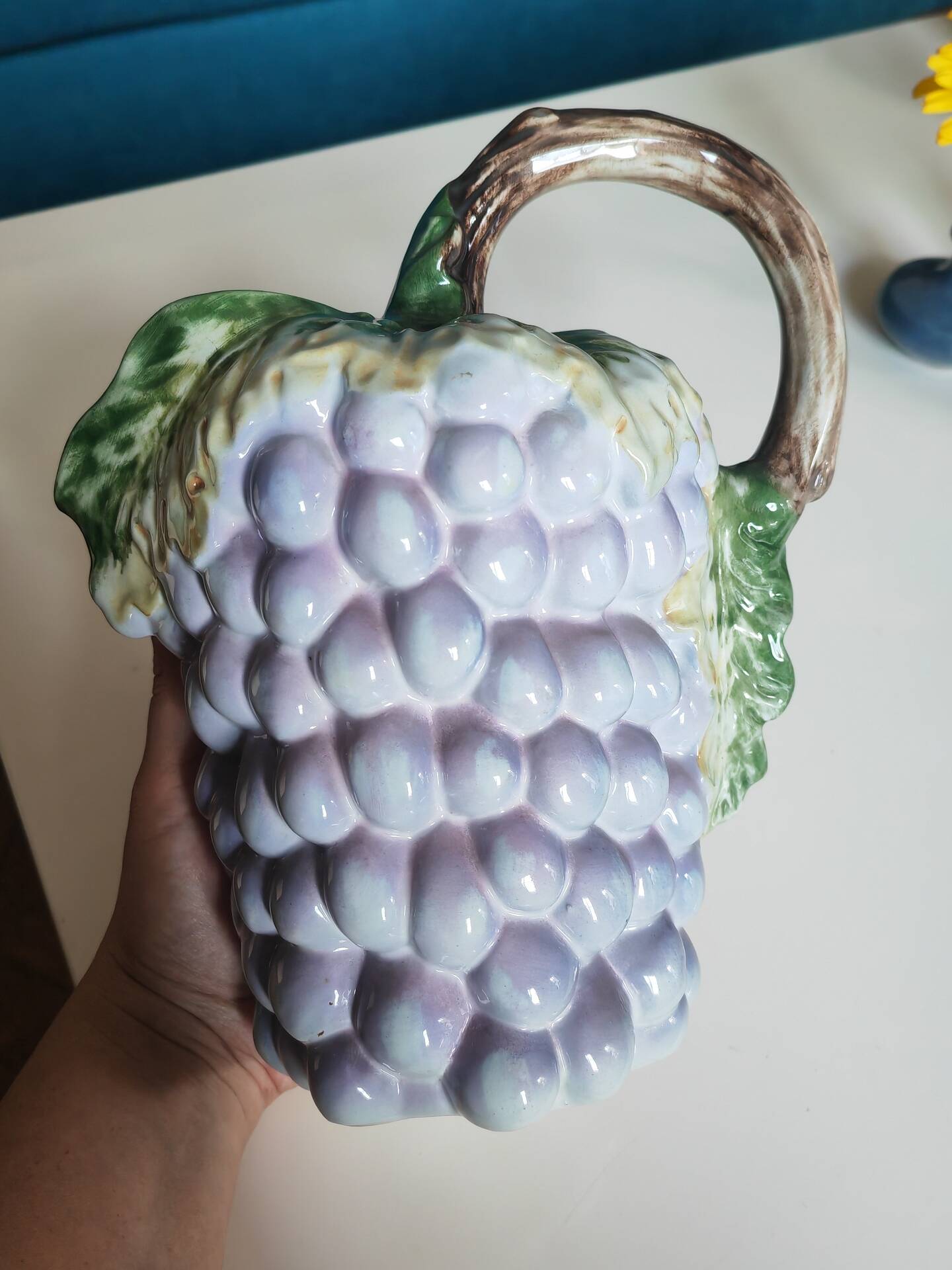 Pitcher bunch of grapes