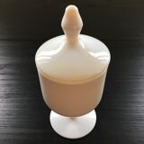 White opaline pot
