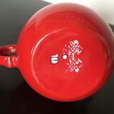 Red enamel teapot