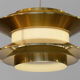 Pendant light "Trava" golden version by Carl Thore for Granhaga Metallindustri. Sweden 1970s.
