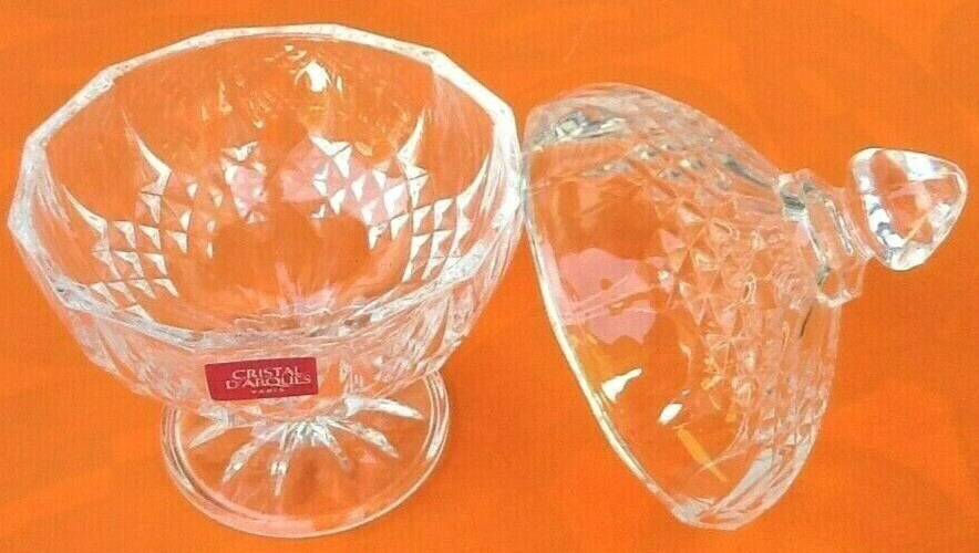 Crystal sugar bowl from Arques, Paris, 1970s