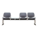 Grey aluminium bench, Danish design, 1960s, production: Denmark