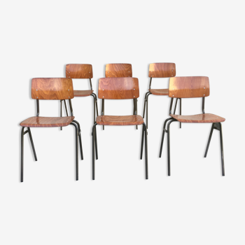 Ensemble de 6 chaises vintage Marko Hollande