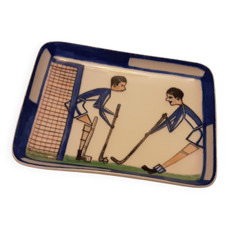 Bavarian porcelain cup may 1929 signed turf hokey players