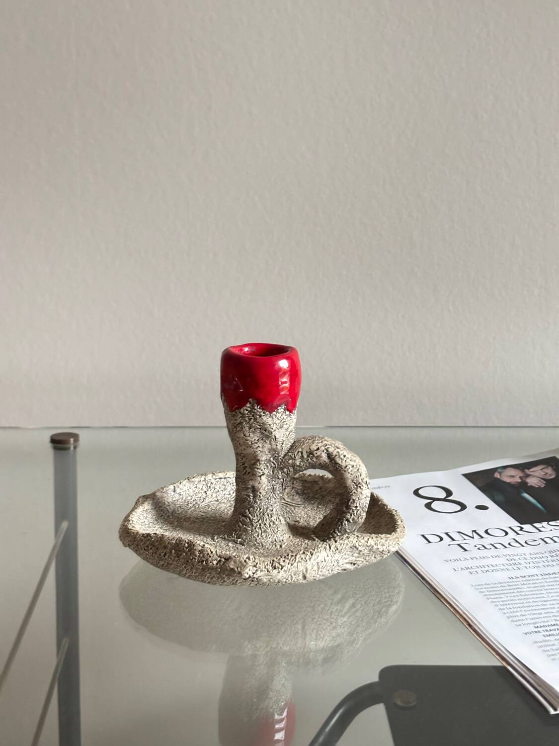 Francis Triay ceramic candle holder