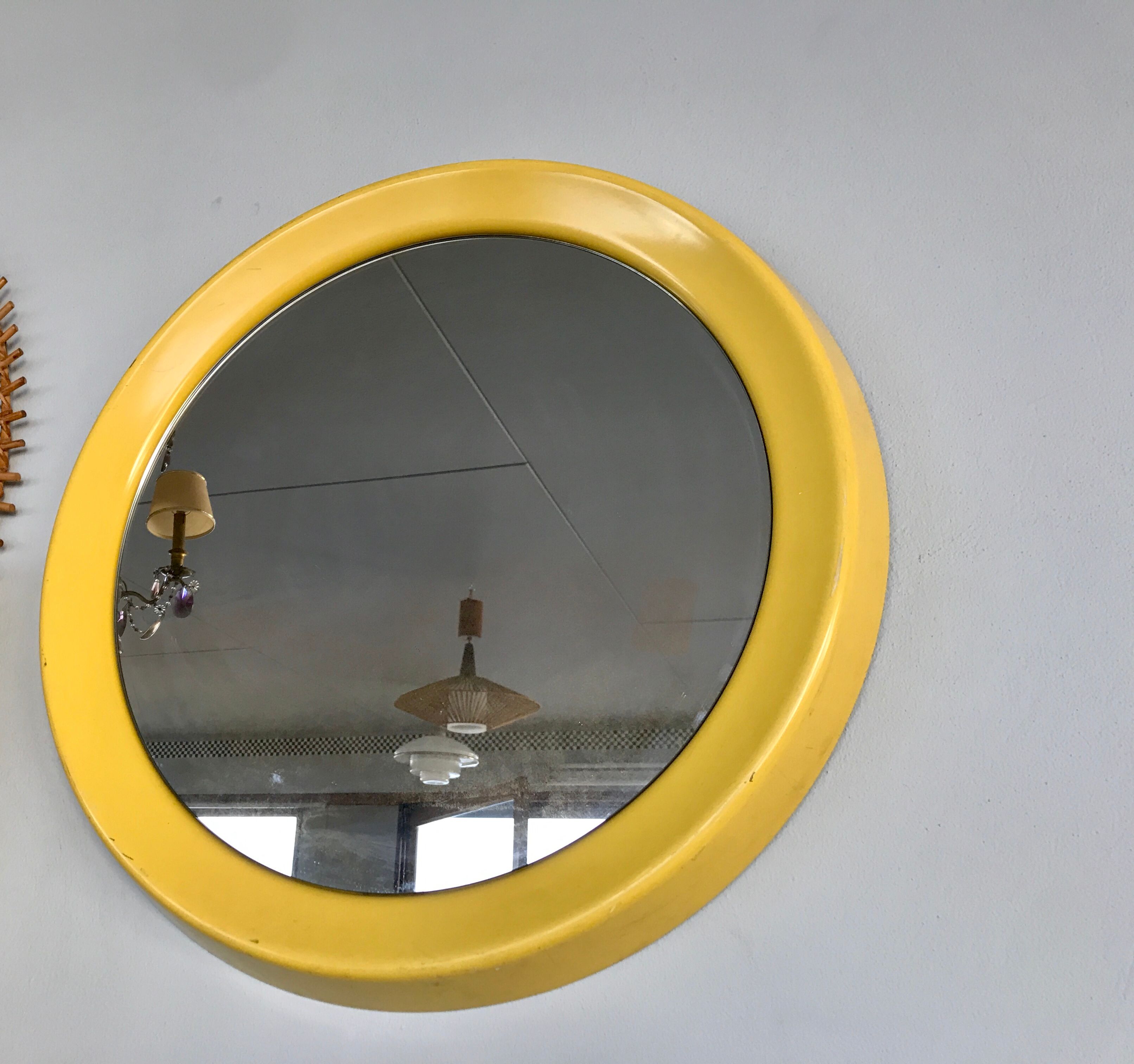 Old mirror round - 65cm
