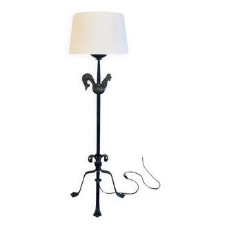 Jean touret and artisans de marolles - rooster floor lamp