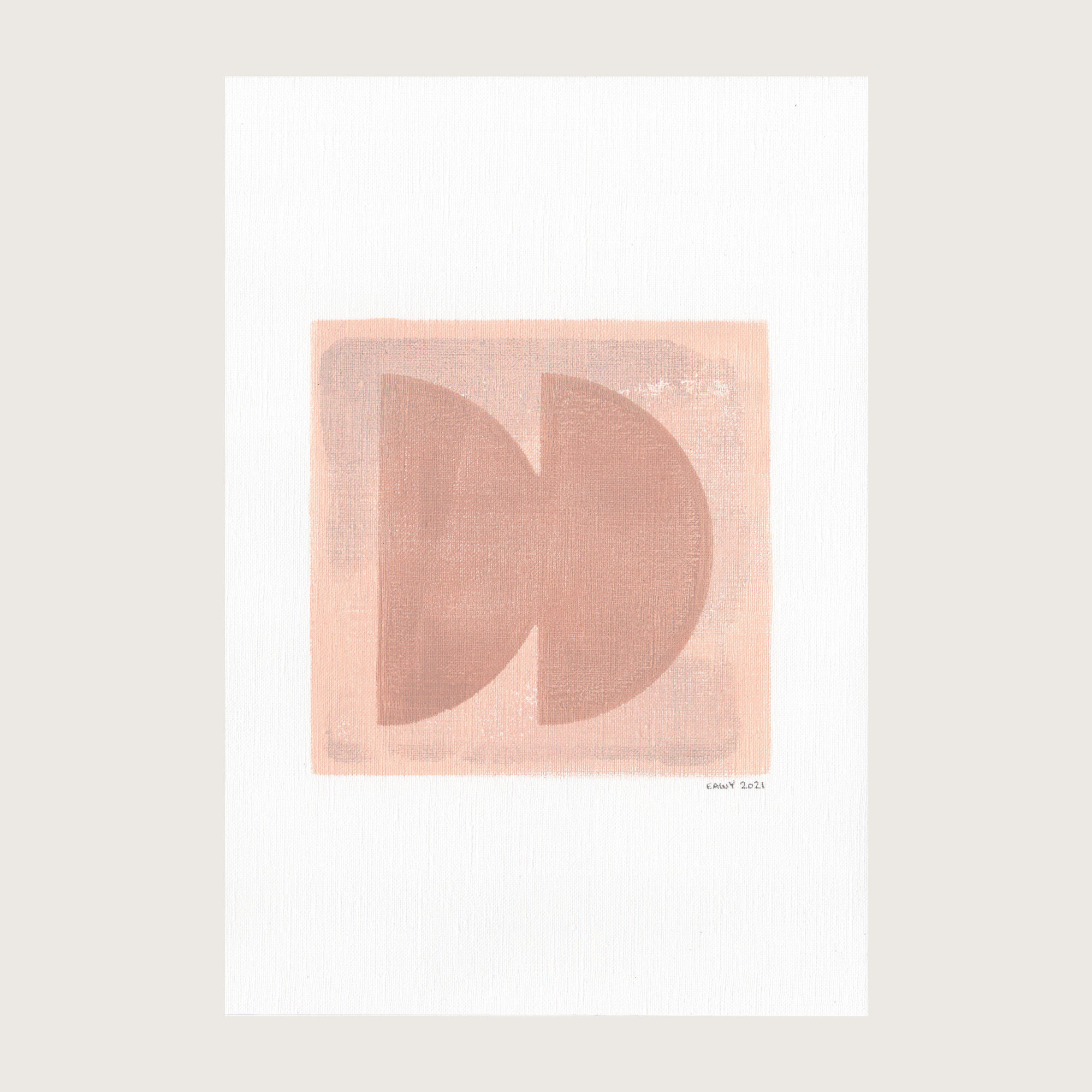 Set of 2 paintings on paper M269 & M270 signed Eawy