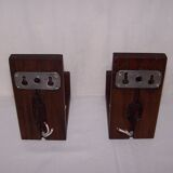 Pair of wall light Louis Kalff-Philips-teak years 60