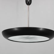 Bauhaus "UFO" pendant light by Josef Hurka for Napako, Czechoslovakia, 1940s
