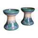 Two ceramic candlesticks