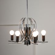 Lustre vintage en forme de cygne chromé, années 70