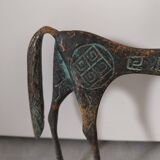 Statue d'un cheval étrusque en laiton