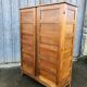 Vintage René Gabriel oak wardrobe with 2 doors from the reconstruction period.
