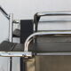 Wassilly chair in black and chrome leather byMarcel Breuer