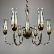 Vintage Murano glass chandelier in amber by De Majo, Italy, 1970s.