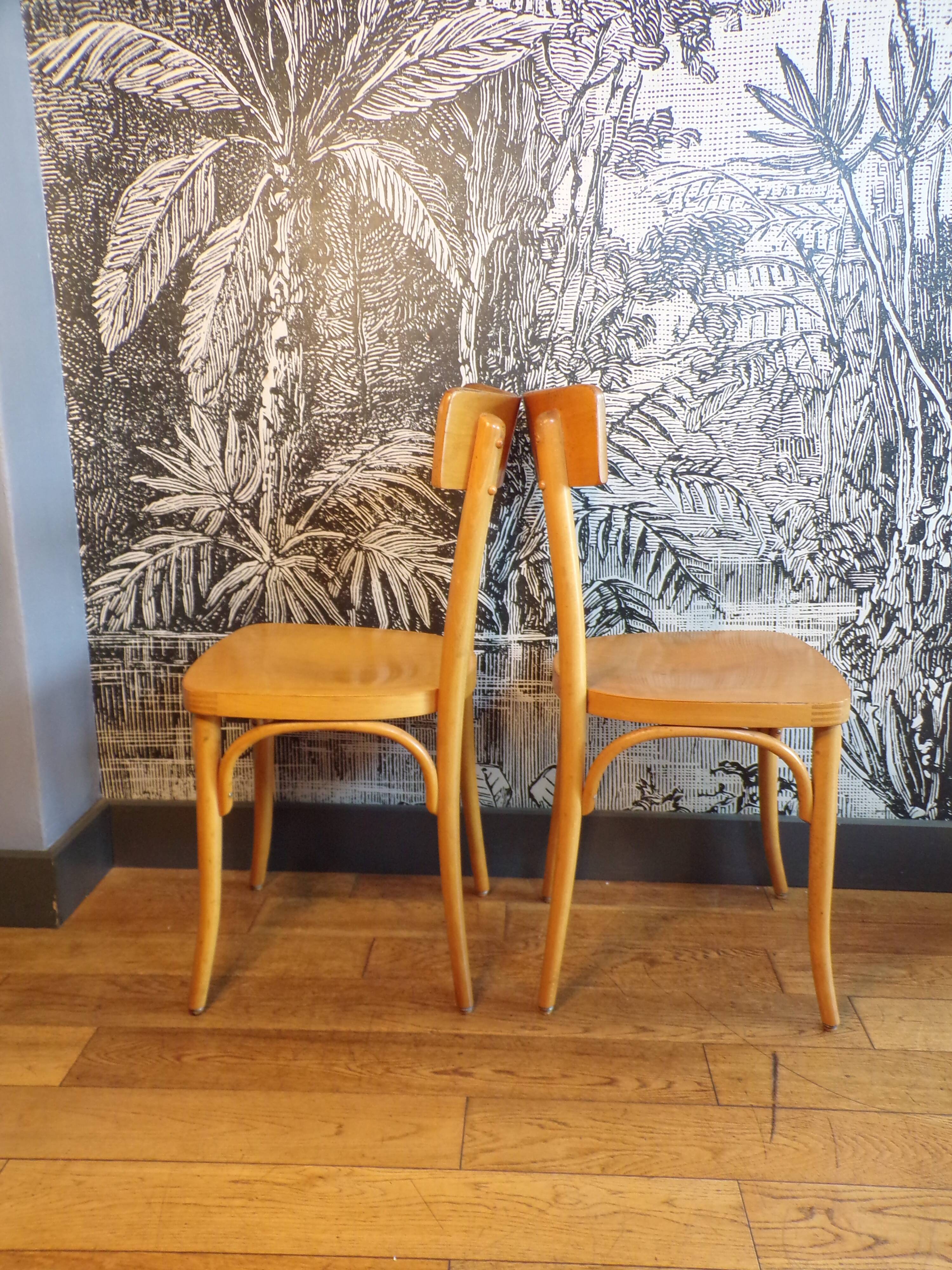 Pair of bistro chairs 1950