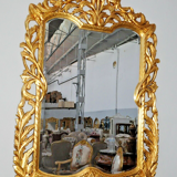 Miroir en bois en hêtre doré