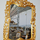 Miroir en bois en hêtre doré