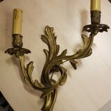 Pair Roccoco style wall light
