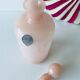 Powder pink opaline flask