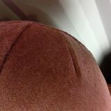 Pair of club chairs in raspberry velvet