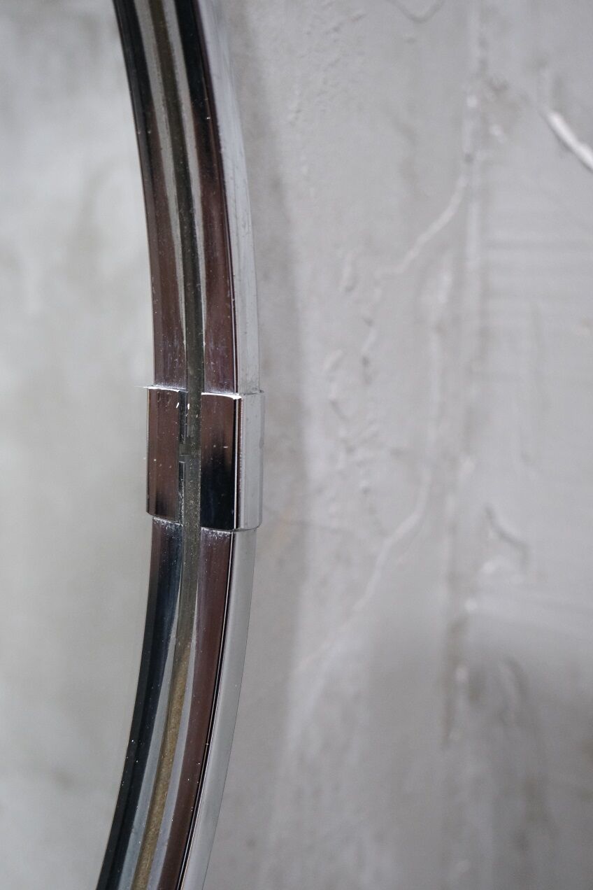 Italian Chromed Mirror, 1970s