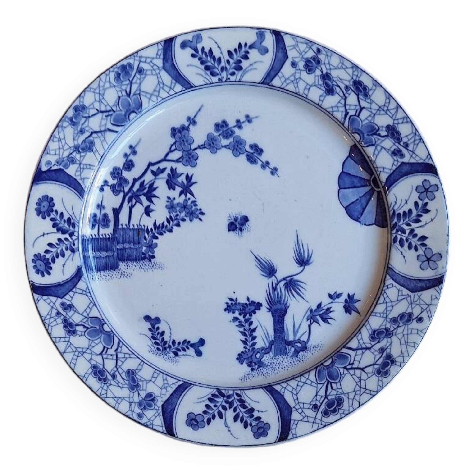 Japan model cake plate by Creil and Montereau 19th century