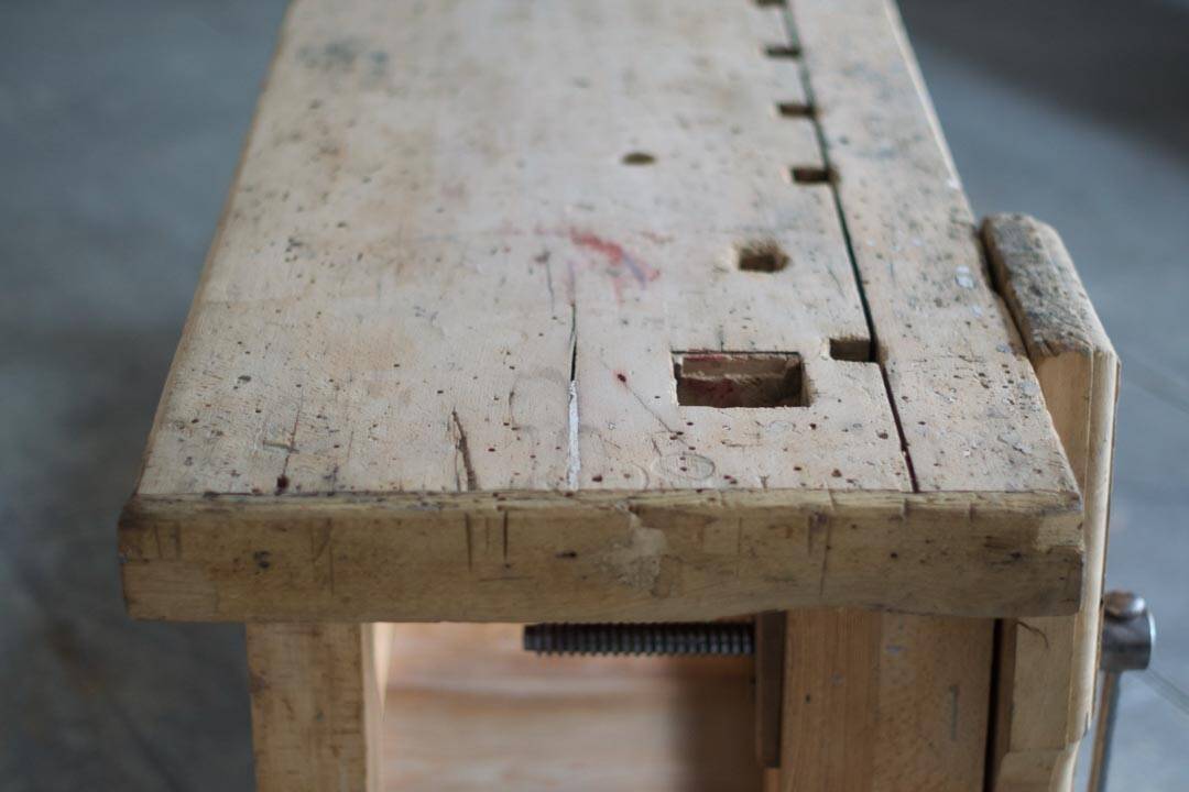 Large XXL carpenter's workbench 1950