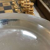 Silver metal dish warmer