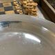 Silver metal dish warmer