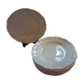 Set de 12 assiettes plates écrues Digoin
