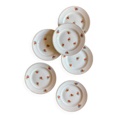 Lot de 6 assiettes à dessert vintage Moulin des Loups
