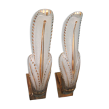 Golden pair of wall light vintage